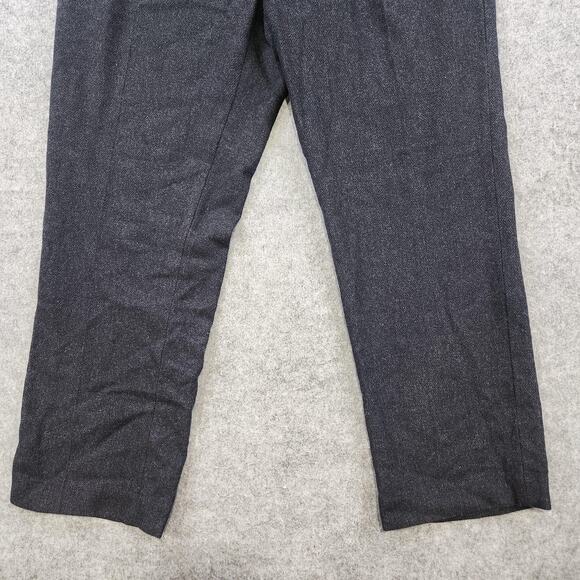 VTG Polo Ralph Lauren Pants Mens 36x28 Navy Wool Blend Pleated Dress Trouser - Picture 3 of 16